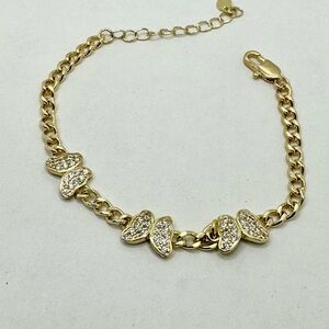18K Gold Filled Butterfly Sparkling Bracelet